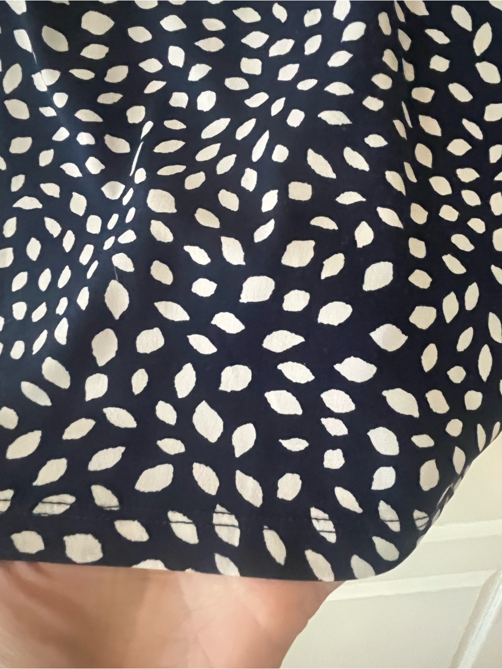 Charter Club Navy Blue 1/2 Button-Up Blouse with Detailed Pattern Size XL - Picture 3 of 16